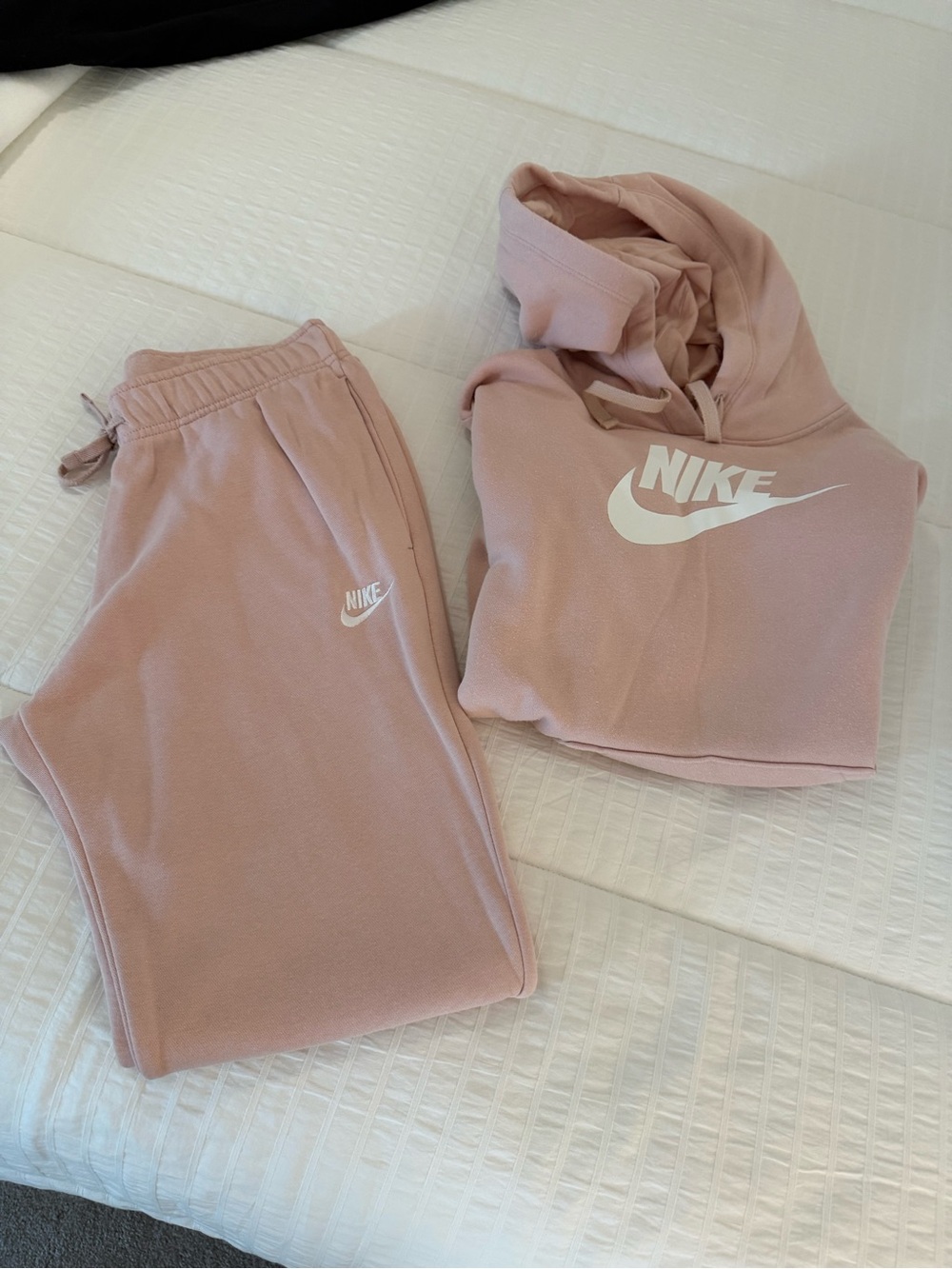 Nike Pink Fleece Hoodie and Joggers Set
